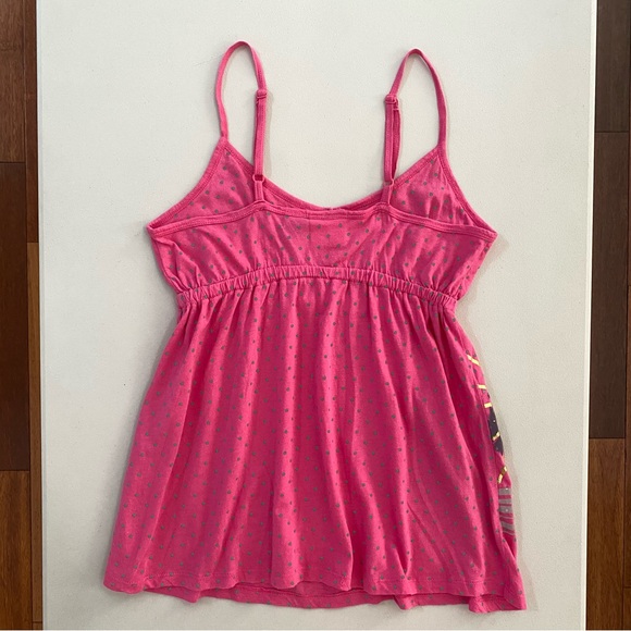 O'Neill Surfer Girl Sleeveless Polkadot Babydoll Pink Cami Tank Top Girl Size L - Picture 12 of 12